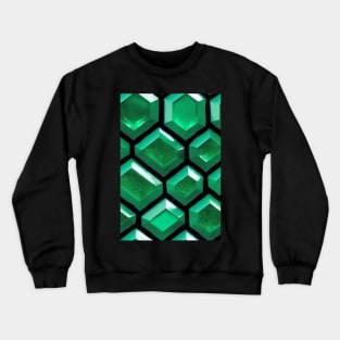 Jewel Pattern - Green Emerald, for a bit of luxury in your life! #2 Crewneck Sweatshirt